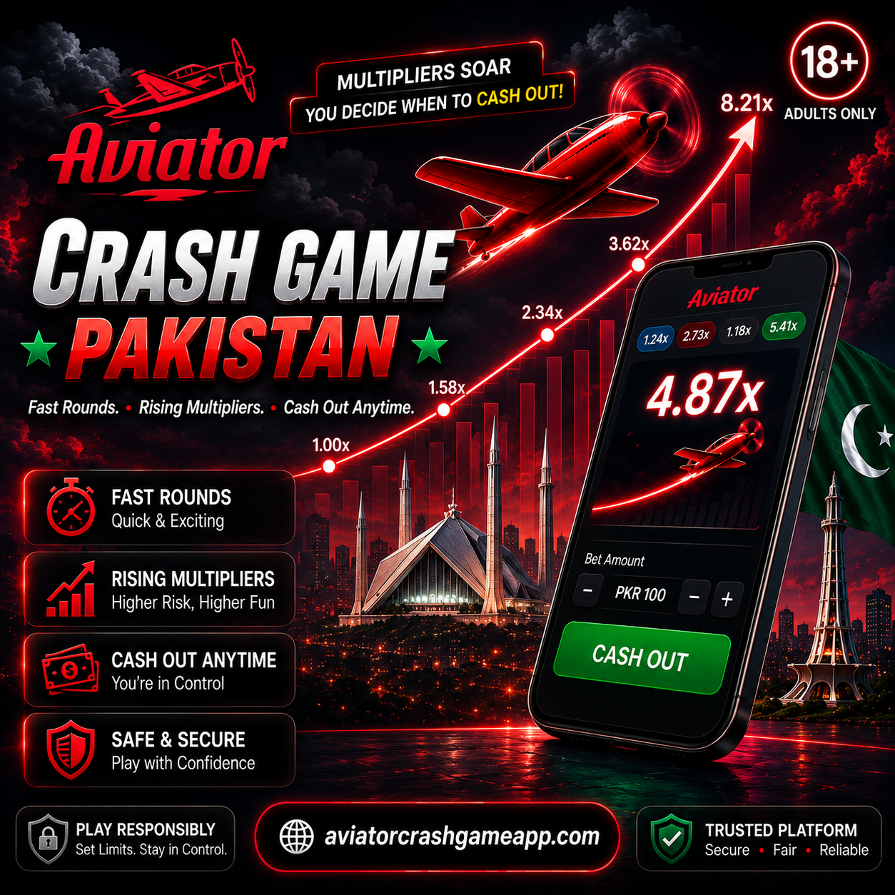 Aviator Crash Game Pakistan promotional image